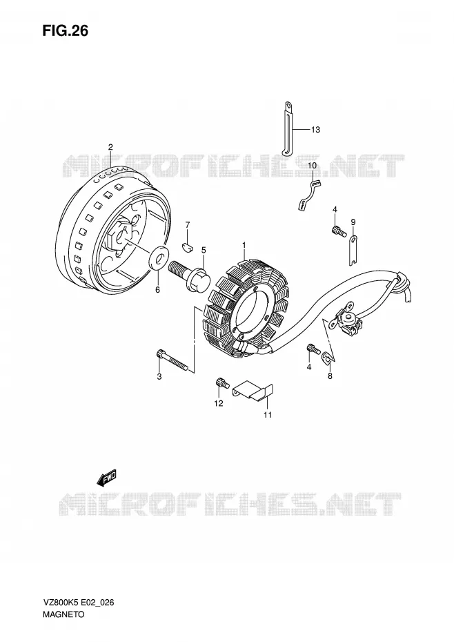 ALLUMAGE ROTOR - STATOR Suzuki MOTO 800 MARAUDER 2009  VZ800ZUK9(E2)