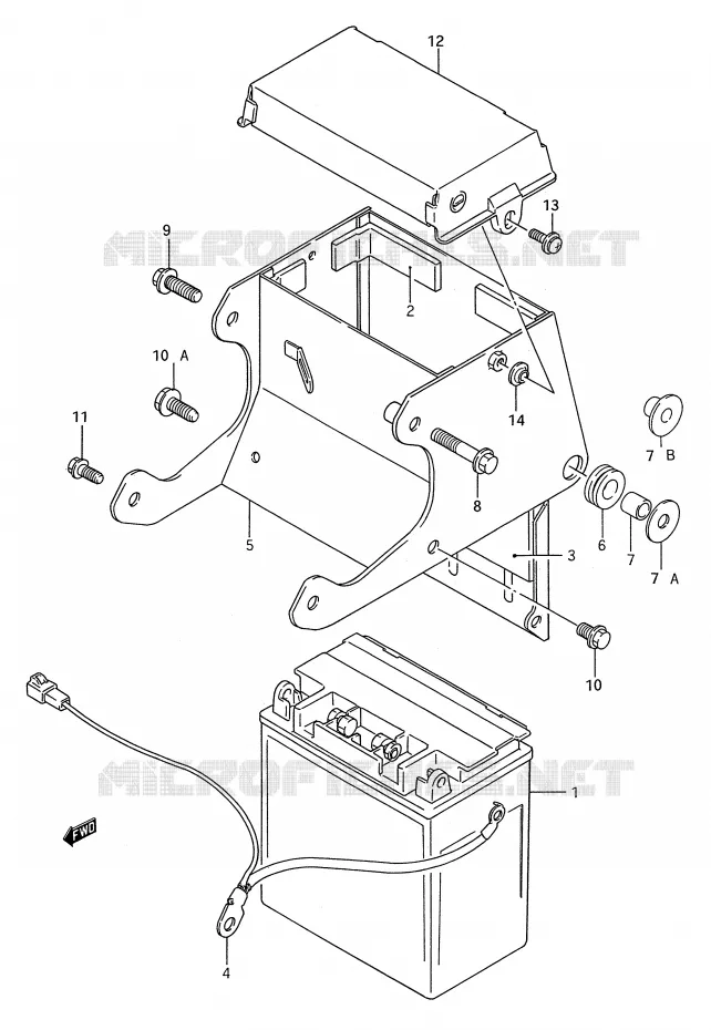 BATTERIE Suzuki MOTO 1400 INTRUDER 1995  VS1400GLPS(E28)