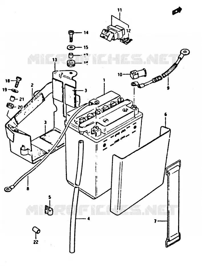 BATTERIE Suzuki MOTO 650 XN85-T 1983  XN85D