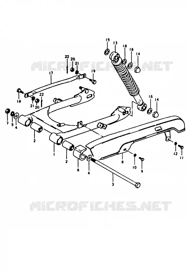 BRAS OSCILLANT ARRIERE Suzuki MOTO 50 ZR 1992  ZR50KEN