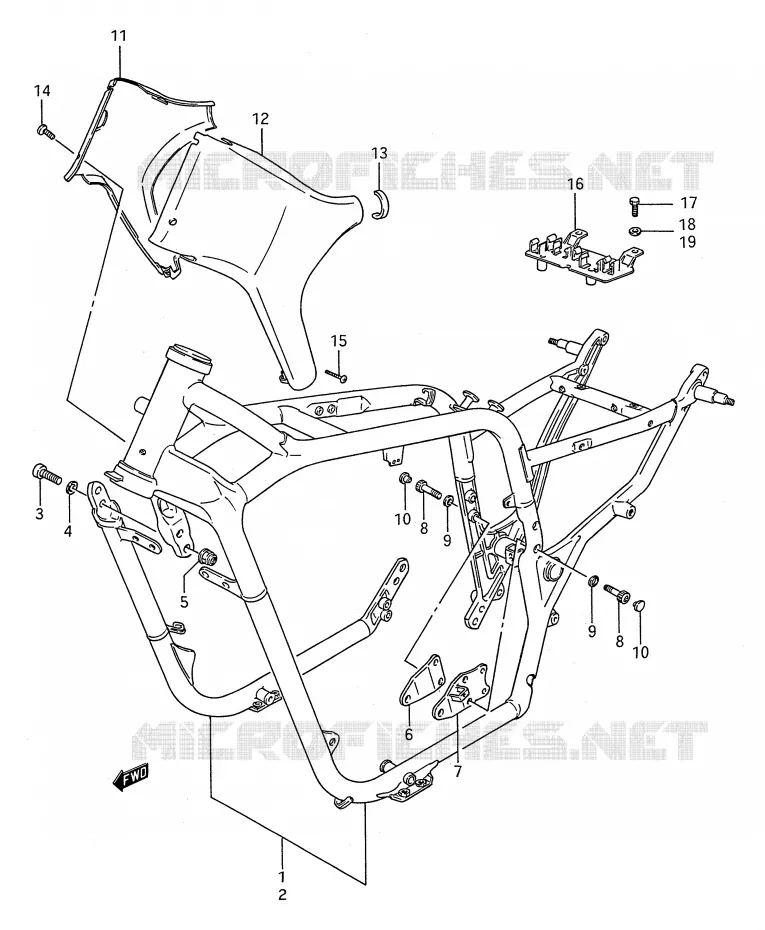 CADRE Suzuki MOTO 1400 INTRUDER 1987  VS1400GLPH(E28)