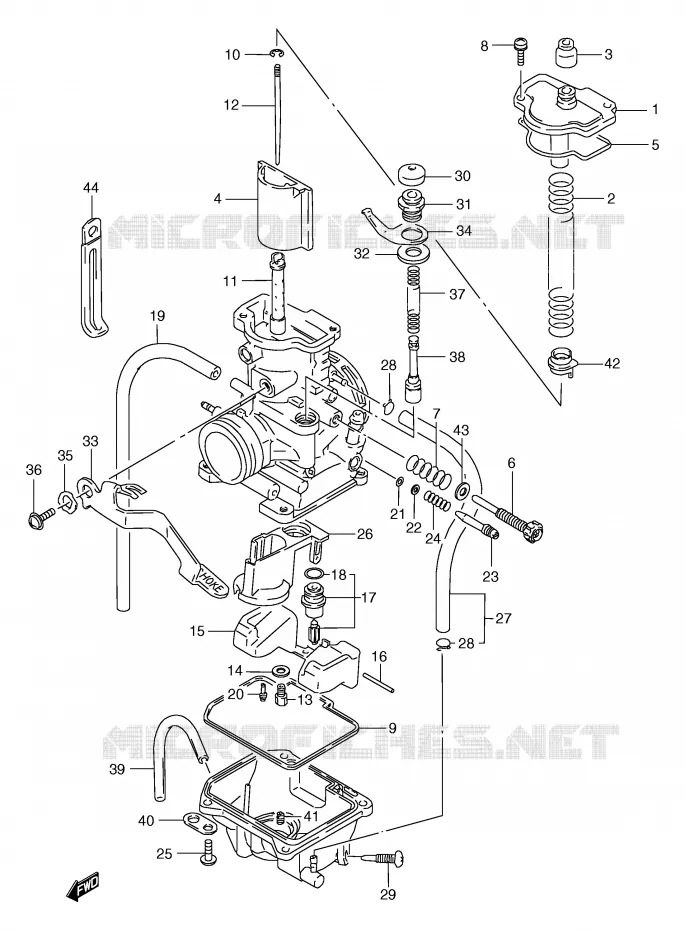 CARBURATEUR Suzuki MOTO 125 TS-R 1989  TS125RK(E2)