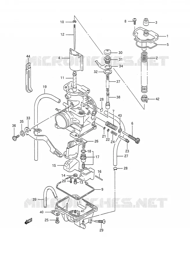 CARBURATEUR Suzuki MOTO 200 TS-R 1992  TS200RN(E28)
