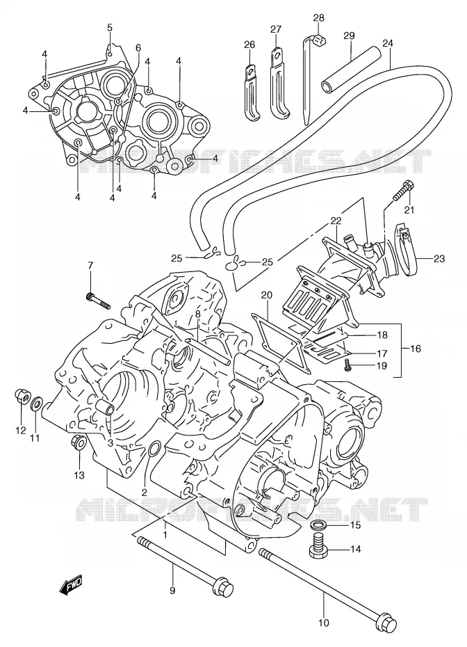CARTER Suzuki MOTO 125 TS-R 1993  TS125RP(E2)