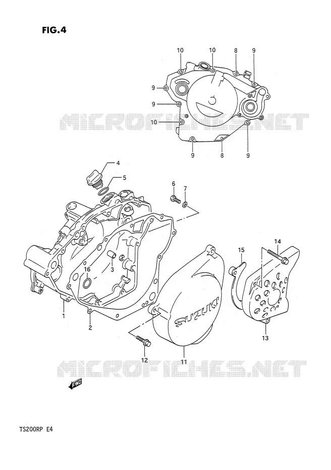 CARTER Suzuki MOTO 200 TS-R 1991  TS200RM(E4)