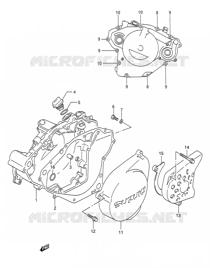 CARTER Suzuki MOTO 200 TS-R 1993  TS200RP(E28)
