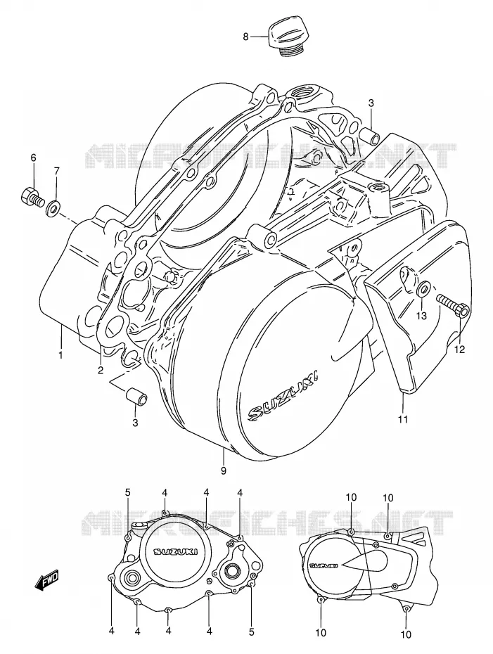 CARTER Suzuki MOTO 50 TS-W 1984  TS50WE(E6)