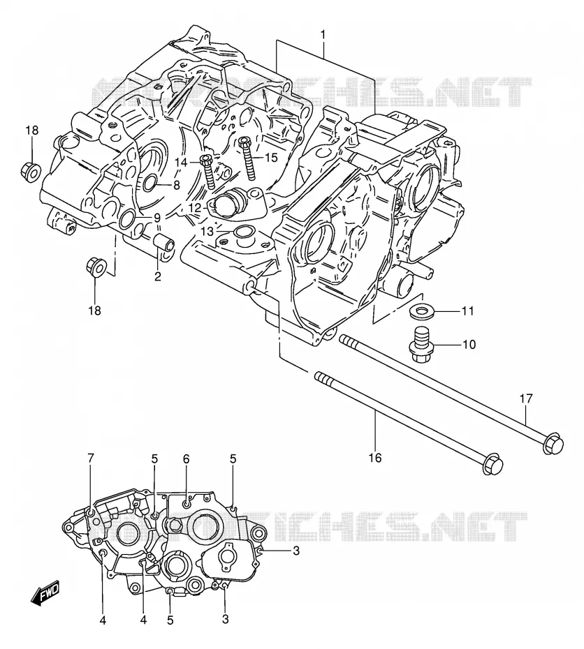 CARTER Suzuki MOTO 50 TS-W 1995  TS50WS(E6)