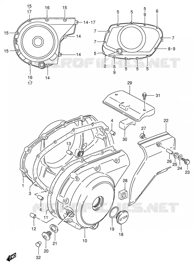 CARTER Suzuki MOTO 800 INTRUDER 1992  VS800GLN(E2)