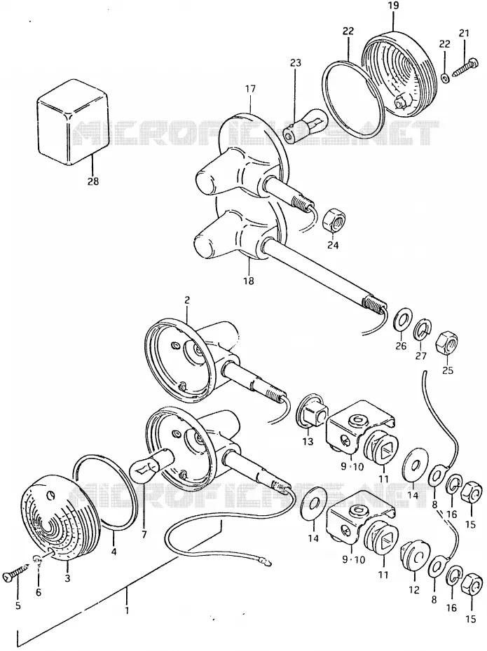 CLIGNOTANTS (E22) Suzuki MOTO 125 TS-ER 1996  TS125ERT(T/X)