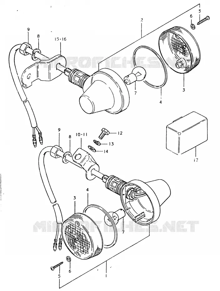 CLIGNOTANTS (E4, E21, E25) Suzuki MOTO 125 TS-ER 1996  TS125ERT(T/X)