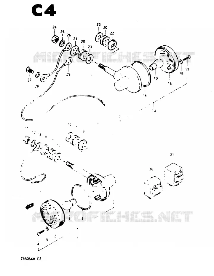CLIGNOTANTS Suzuki MOTO 50 ZR 1984  ZR50SKE(E/H)