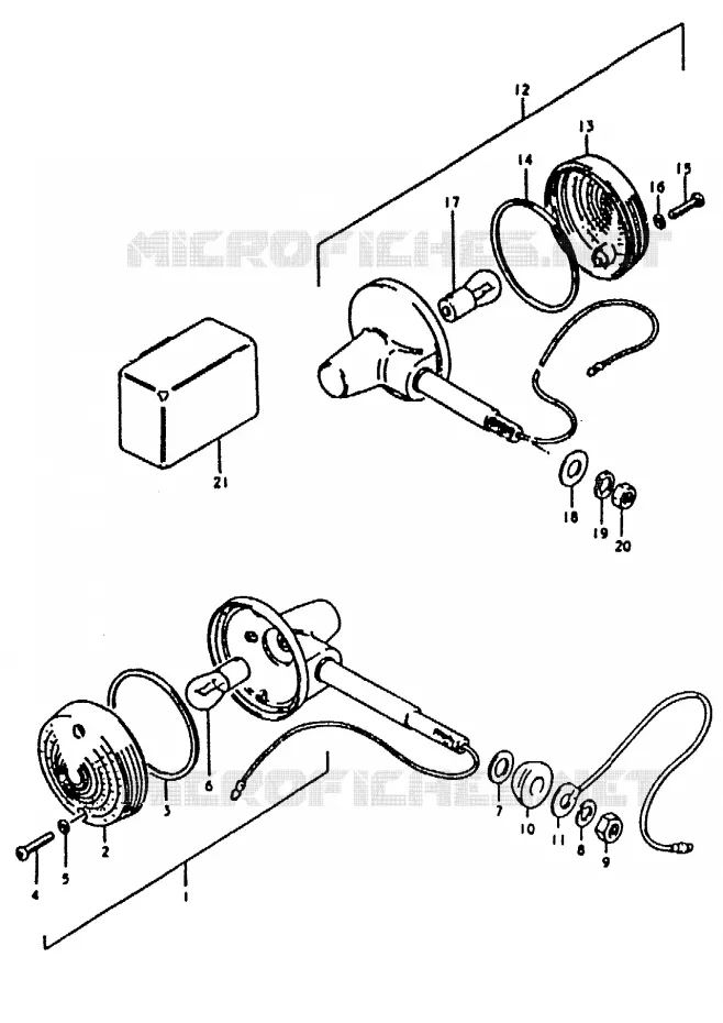 CLIGNOTANTS Suzuki MOTO 50 ZR 1992  ZR50KEN
