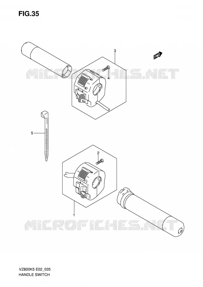 COMMODOS (MODELE K5/K6) Suzuki MOTO 800 MARAUDER 2005  VZ800UK5(E2)