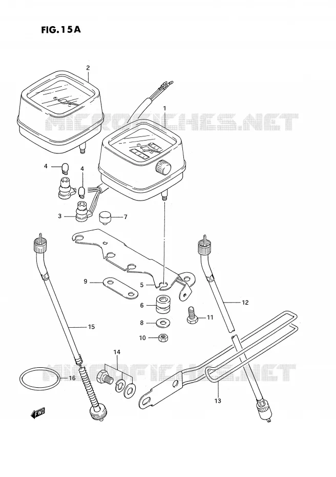 COMPTEUR (MODELE N/P/R E24) Suzuki MOTO 185 TS-ER 1982  TS185ERZ(E24)