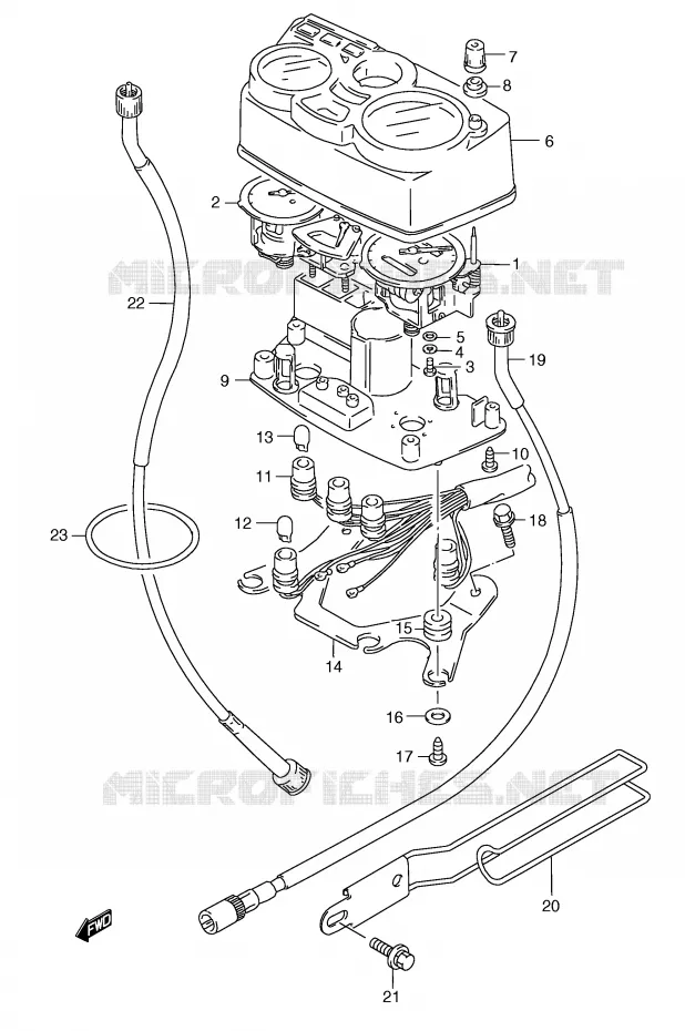 COMPTEUR (P9) Suzuki MOTO 185 TS-ER 2000  TS185ERY(E1)