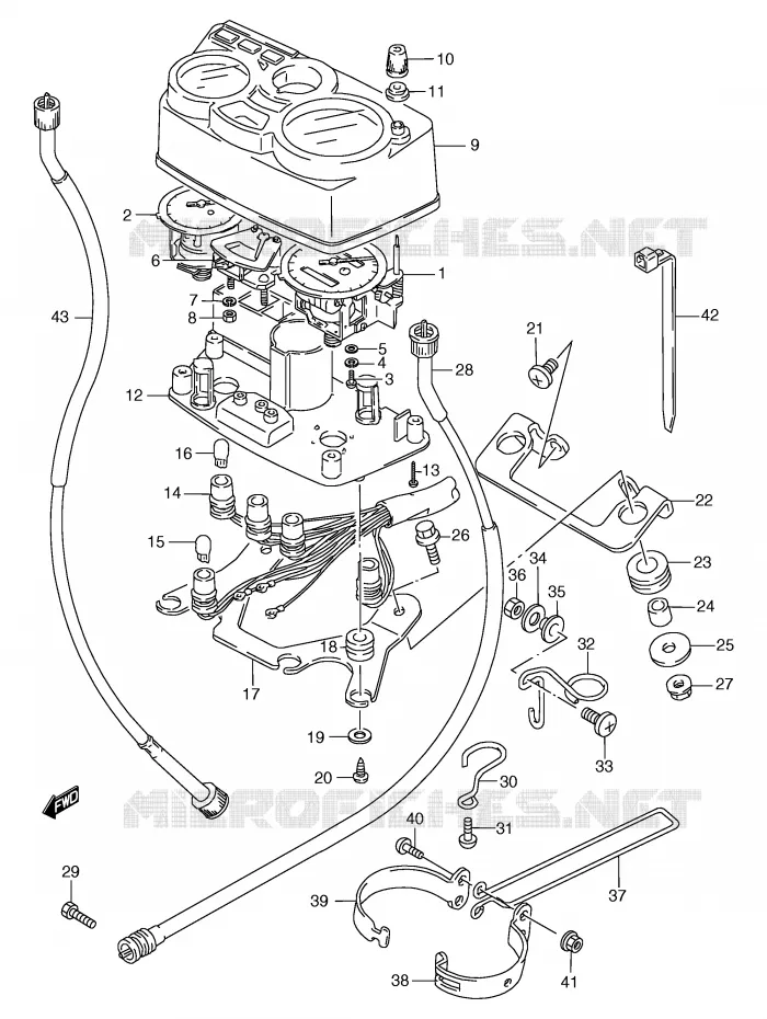 COMPTEUR Suzuki MOTO 125 TS-R 1991  TS125RM(E2)