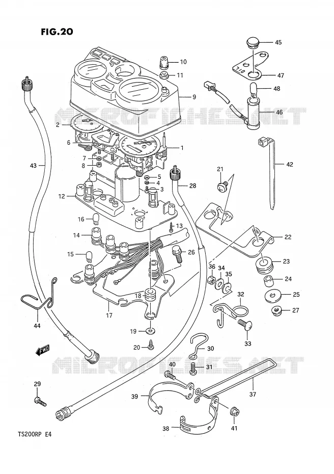 COMPTEUR Suzuki MOTO 200 TS-R 1992  TS200RN(E4)
