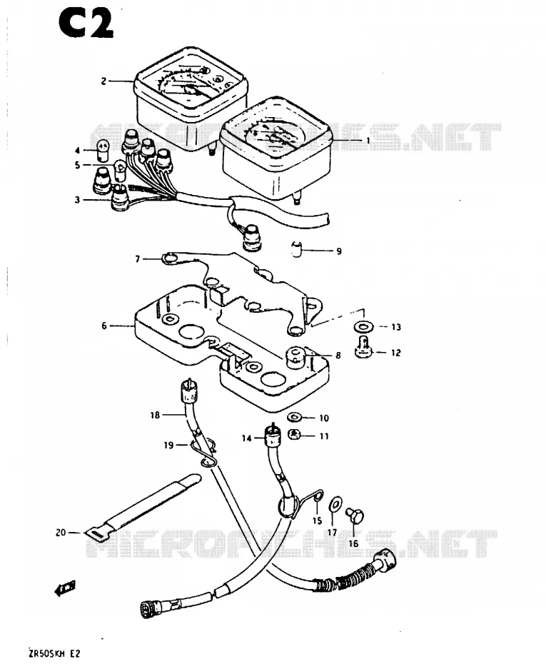 COMPTEUR Suzuki MOTO 50 ZR 1987  ZR50SKH(E/H)