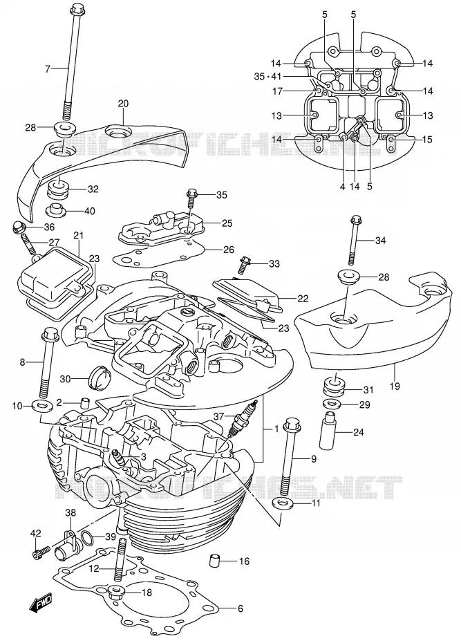 CULASSE ARRIERE Suzuki MOTO 800 VOLUSIA 2002  VL800K2(E2)