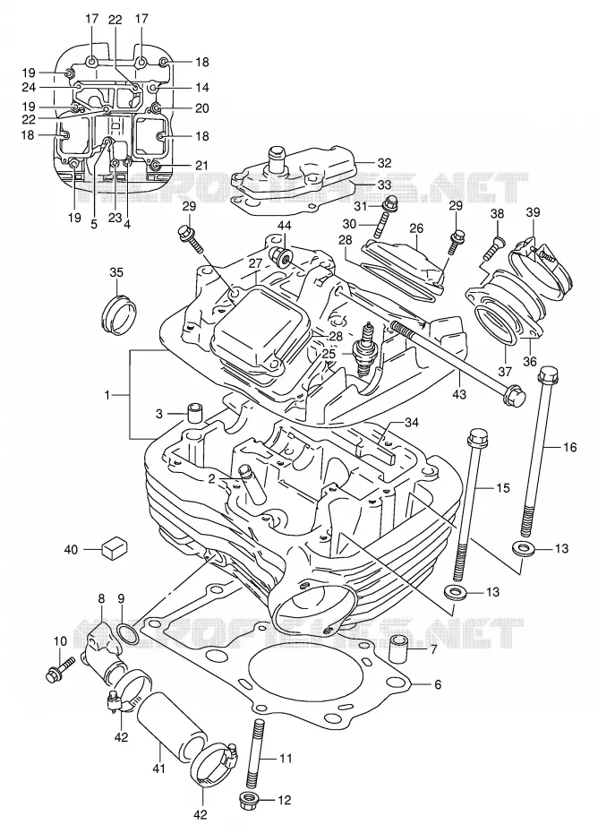 CULASSE (REAR) Suzuki MOTO 800 VX 1993  VX800P(E4)