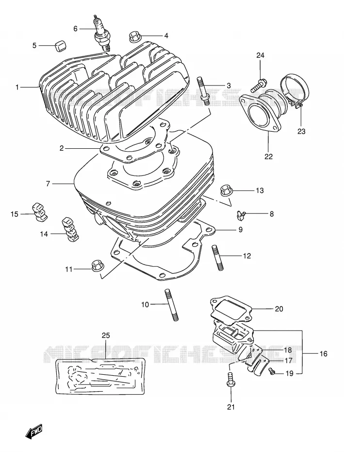CYLINDRE Suzuki MOTO 185 TS-ER 1996  TS185ERT(E1)