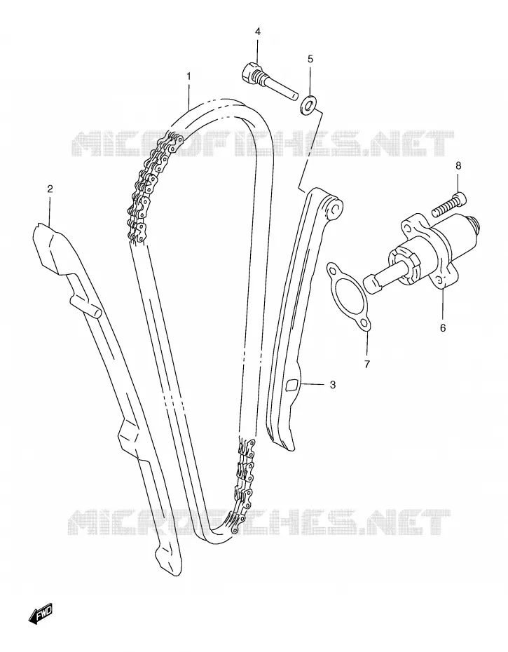 DISTRIBUTION Suzuki MOTO 650 FREEWIND 1999  XF650X(E2)