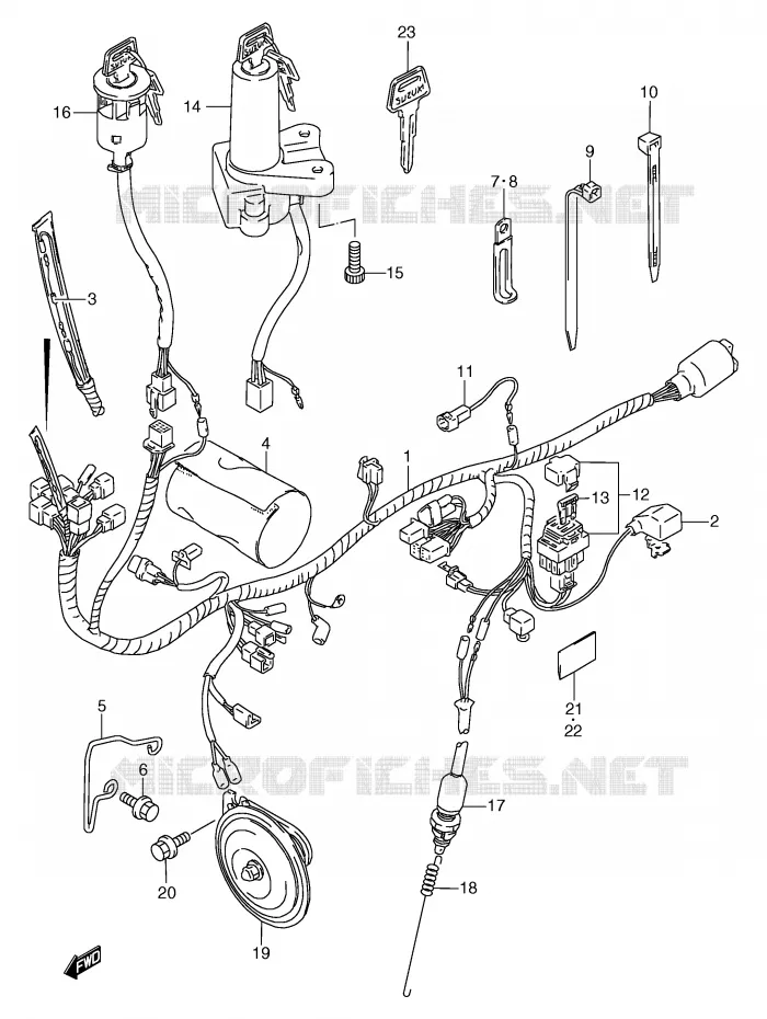 FAISCEAU ELECTRIQUE Suzuki MOTO 125 TS-R 1991  TS125RM(E2)