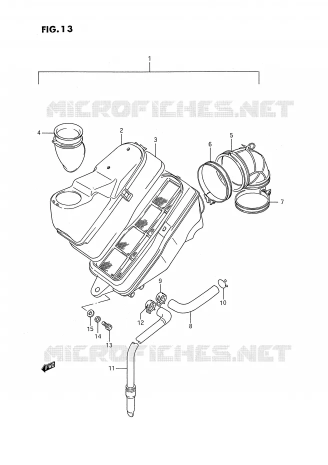 FILTRE A AIR (AVANT)(MODELE H/J/K/L/M/N/P/R) Suzuki MOTO 1400 INTRUDER 1987  VS1400GLPH(E2)