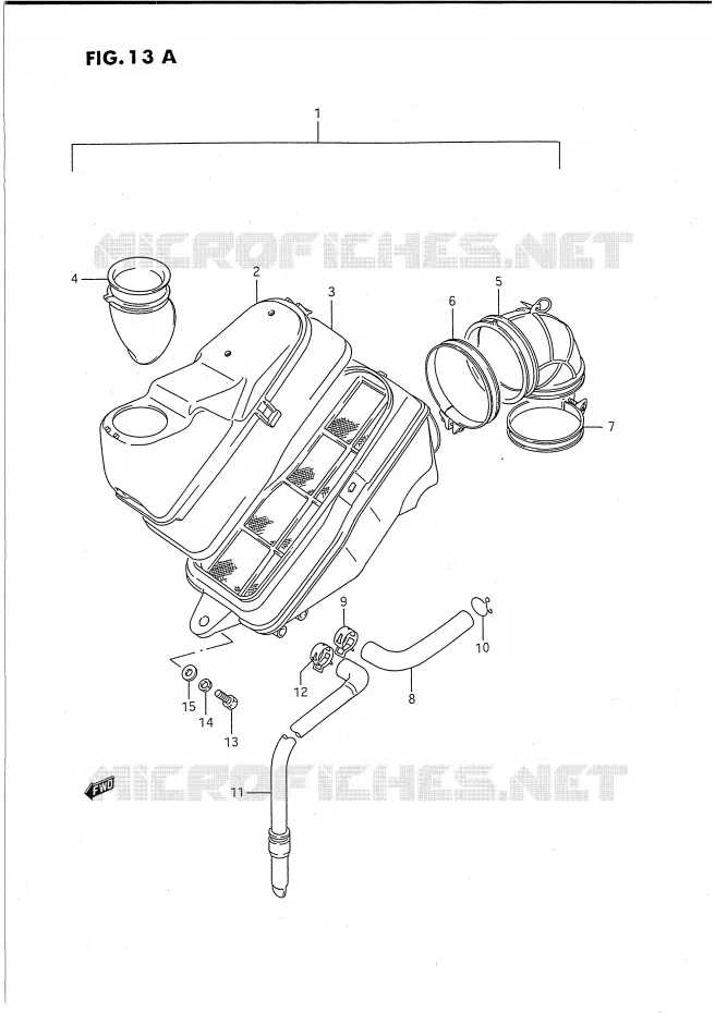 FILTRE A AIR (AVANT)(MODELE S) Suzuki MOTO 1400 INTRUDER 1990  VS1400GLPL(E2)
