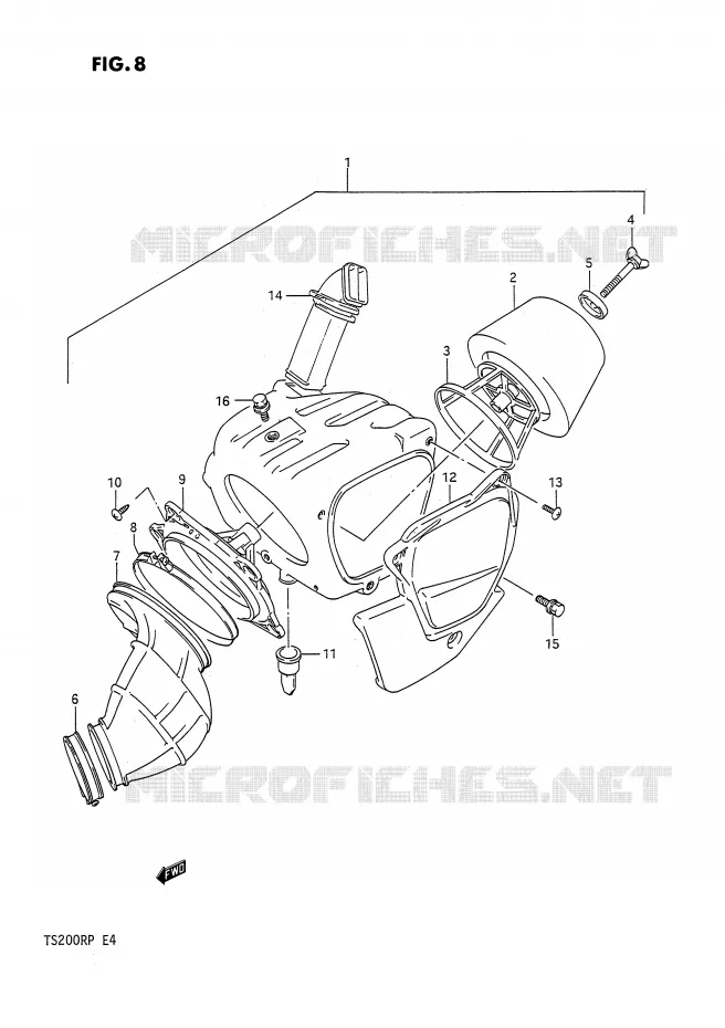 FILTRE A AIR Suzuki MOTO 200 TS-R 1991  TS200RM(E4)