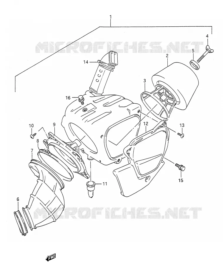 FILTRE A AIR Suzuki MOTO 200 TS-R 1992  TS200RN(E28)