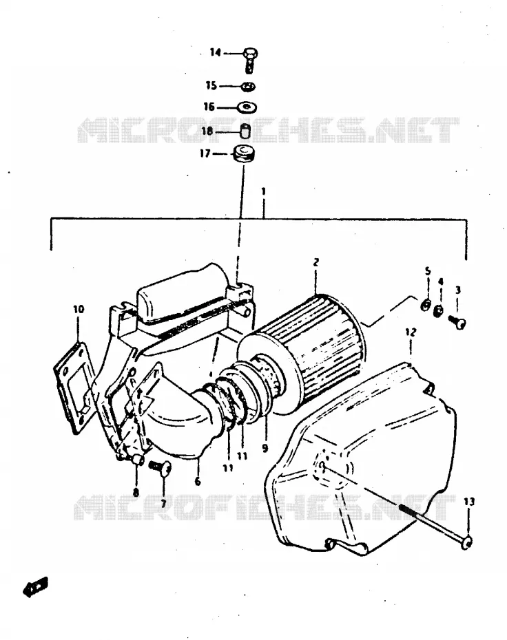 FILTRE A AIR Suzuki MOTO 650 XN85-T 1983  XN85D