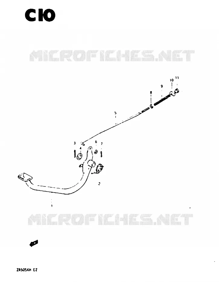 FREIN ARRIERE Suzuki MOTO 50 ZR 1984  ZR50SKE(E/H)