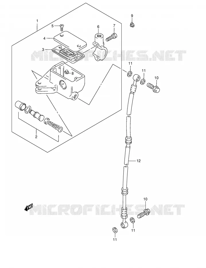 MAITRE CYLINDRE AVANT Suzuki MOTO 800 MARAUDER 2004  VZ800K4(E3/E28)