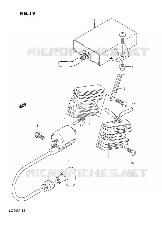 PARTIE ELECTRIQUE Suzuki MOTO 200 TS-R 1991  TS200RM(E4)