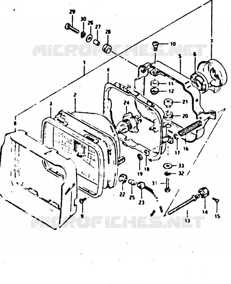 PHARE (E4) Suzuki MOTO 650 XN85-T 1983  XN85D