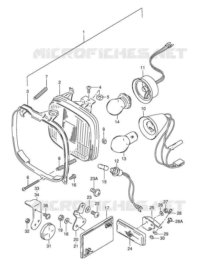 PHARE Suzuki MOTO 50 TS-X 1991  TS50XKM(E1)