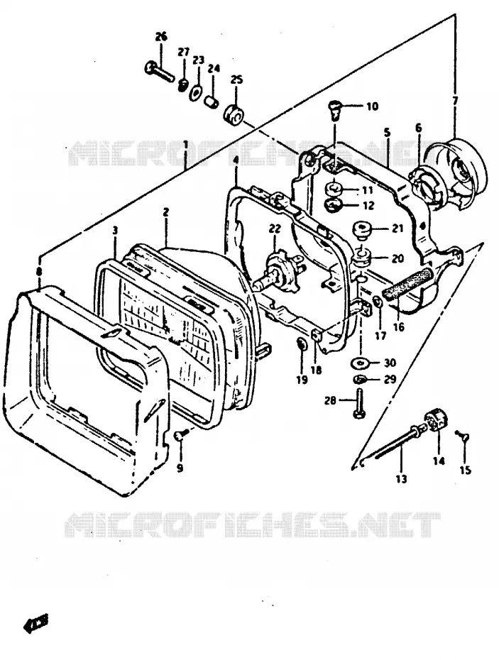 PHARE Suzuki MOTO 650 XN85-T 1983  XN85D