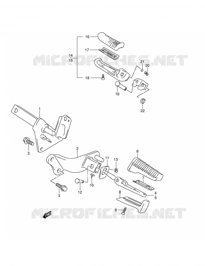 REPOSE PIED Suzuki MOTO 800 MARAUDER 2004  VZ800K4(E3/E28)