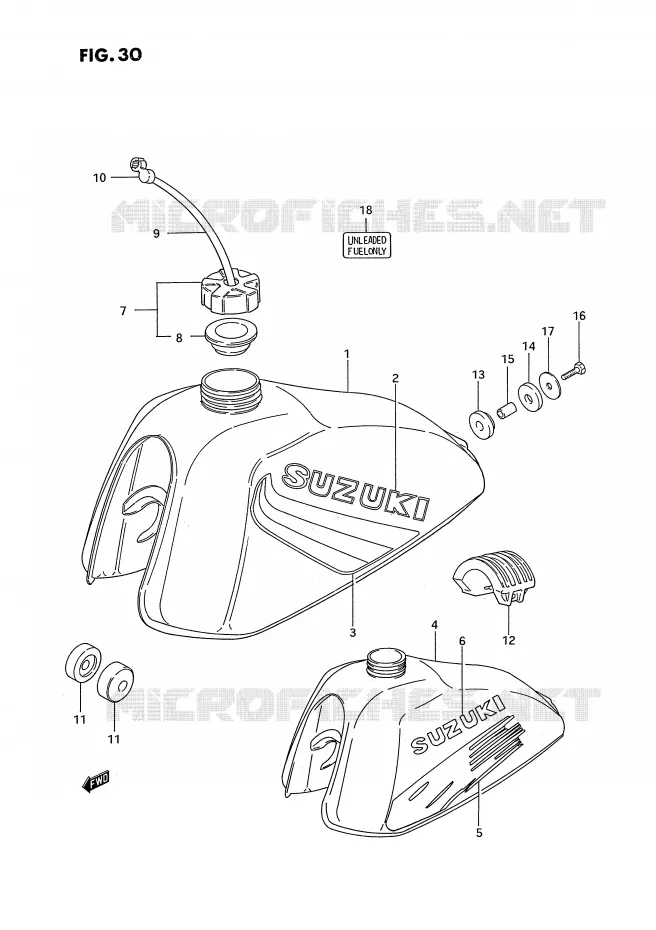 RESERVOIR D'ESSENCE Suzuki MOTO 185 TS-ER 1994  TS185ERR(E24)