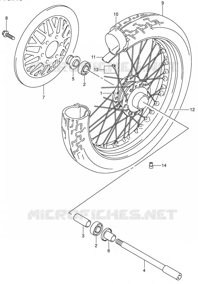 ROUE AVANT Suzuki MOTO 125 INTRUDER 2006  VL125K6(E2)