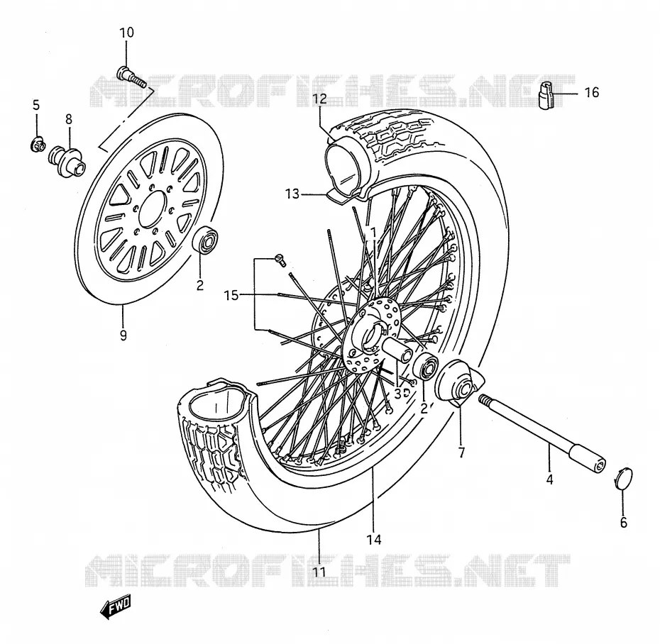 ROUE AVANT Suzuki MOTO 1400 INTRUDER 1991  VS1400GLFM(E28)