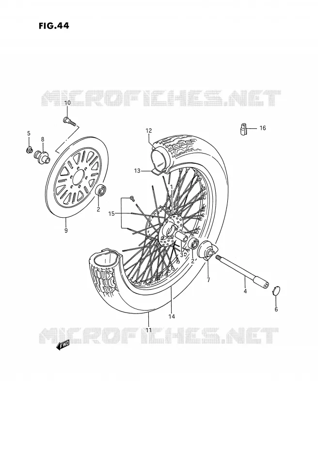 ROUE AVANT Suzuki MOTO 1400 INTRUDER 1995  VS1400GLPS(E2)