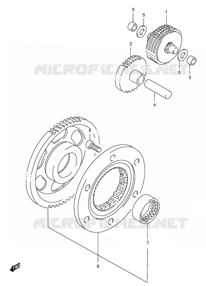 ROUE LIBRE DE DEMARREUR Suzuki MOTO 650 FREEWIND 2000  XF650Y(E2)