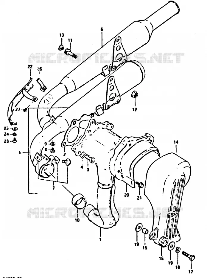 SILENCIEUX Suzuki MOTO 650 XN85-T 1983  XN85D
