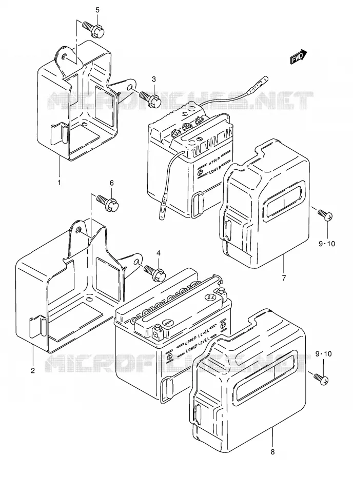 SUPPORT BATTERIE Suzuki MOTO 125 TS-ER 1994  TS125ERCR(E1)