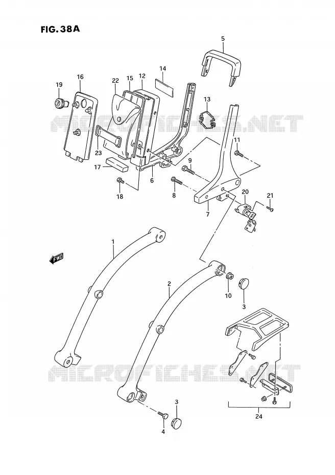 SUPPORT DOSSERET (MODELE S) Suzuki MOTO 1400 INTRUDER 1988  VS1400GLPJ(E2)
