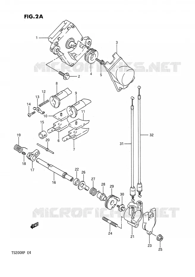 VALVE D'ECHAPPEMENT (E.NO.110943~) Suzuki MOTO 200 TS-R 1992  TS200RN(E4)
