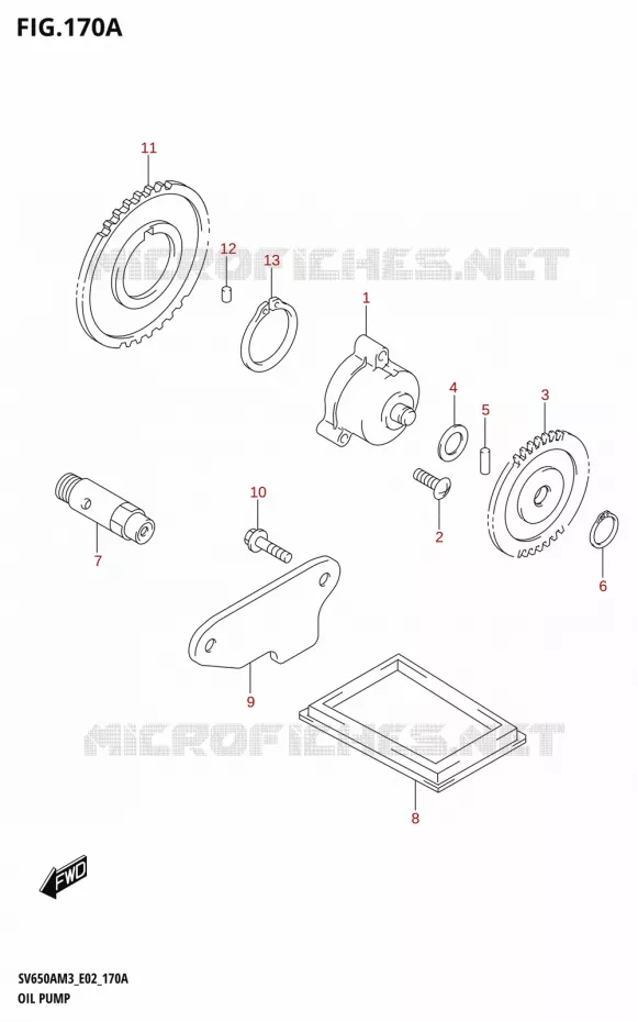 POMPE A HUILE Suzuki MOTO 650 SV 2023  SV650A 2023 M3 (E19)
